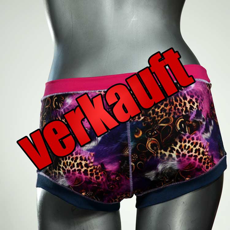 günstige ökologische bunte handgemachte Hotpant aus Biobaumwolle, Unterwäsche für Damen