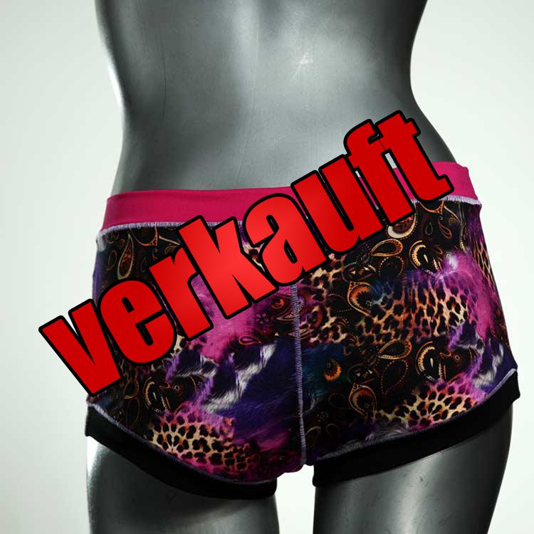 süße handgemachte gemusterte farbige Hotpant aus Biobaumwolle, Unterwäsche für Damen