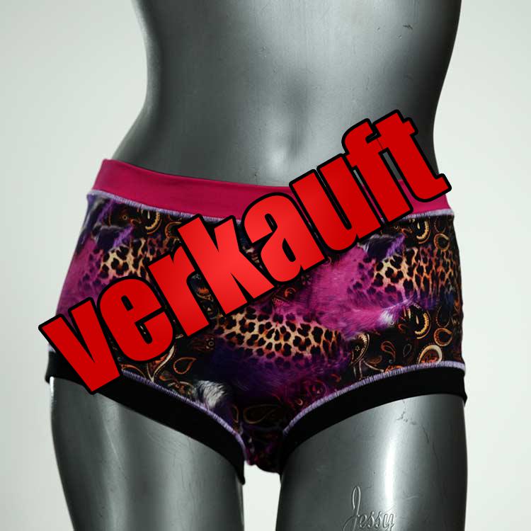 süße handgemachte gemusterte farbige Hotpant aus Biobaumwolle, Unterwäsche für Damen