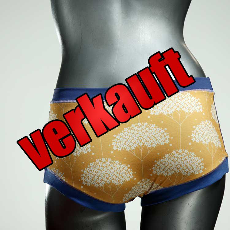 farbige nachhaltige ökologische gemusterte Hotpant aus Biobaumwolle, Unterwäsche für Damen