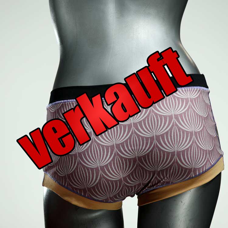 farbige handgemachte preiswerte gemusterte Hotpant aus Biobaumwolle, Unterwäsche für Damen