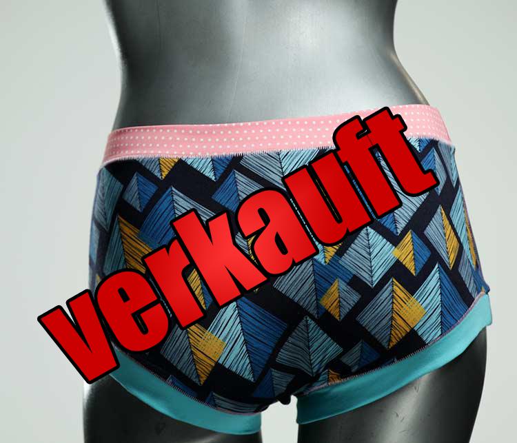 schöne ökologische bunte attraktive Hotpant aus Biobaumwolle, Unterwäsche für Damen