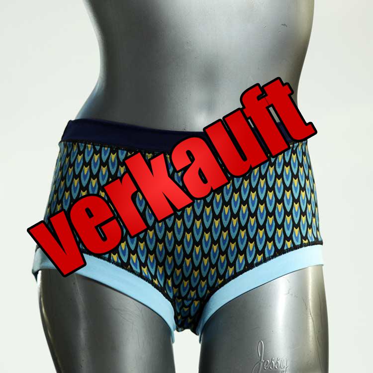 farbige ökologische gemusterte schöne Hotpant aus Biobaumwolle, Unterwäsche für Damen