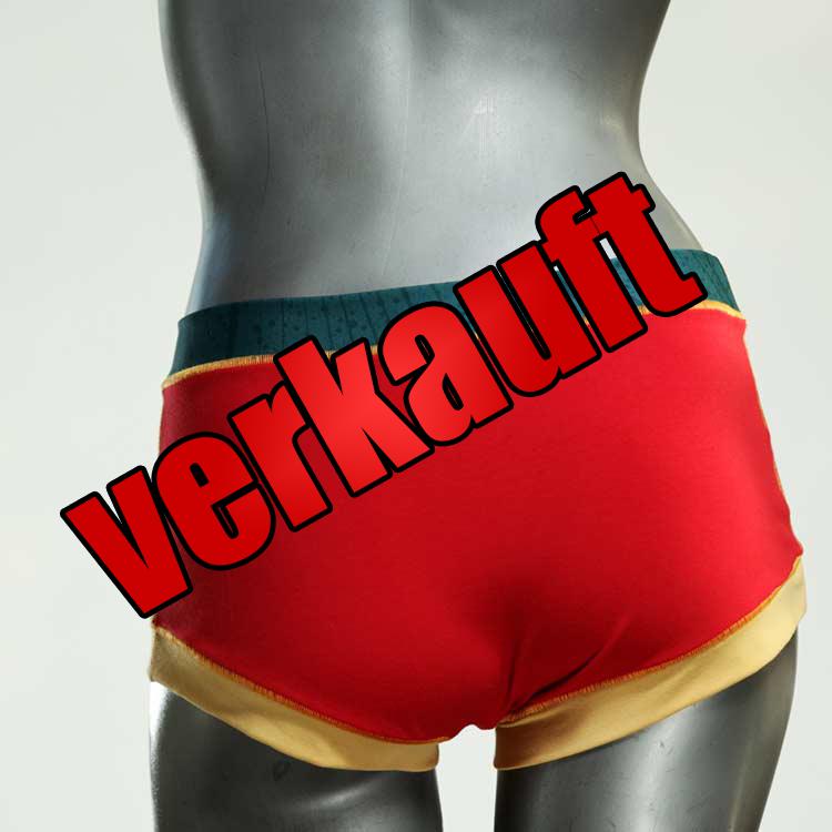 preiswerte farbige handgemachte bunte Hotpant aus Biobaumwolle, Unterwäsche für Damen