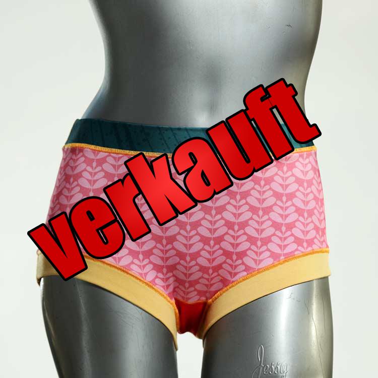 preiswerte farbige handgemachte bunte Hotpant aus Biobaumwolle, Unterwäsche für Damen