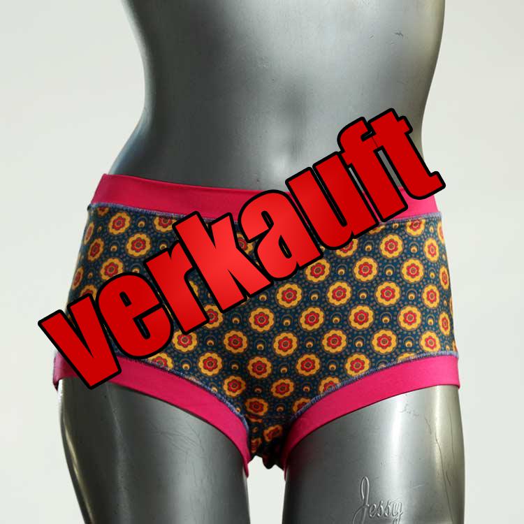 nachhaltige handgemachte süße bunte Hotpant aus Biobaumwolle, Unterwäsche für Damen