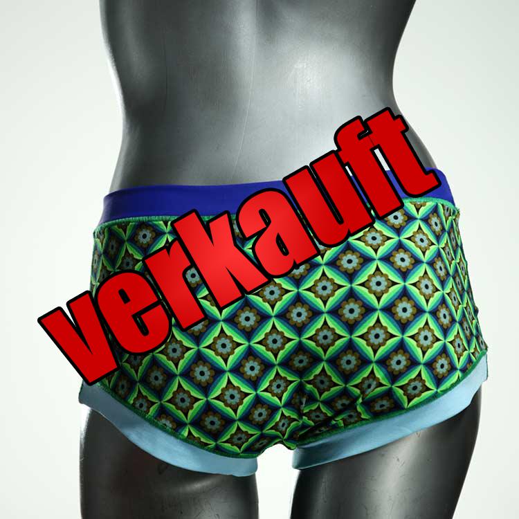 sexy nachhaltige handgemachte farbige Hotpant aus Biobaumwolle, Unterwäsche für Damen