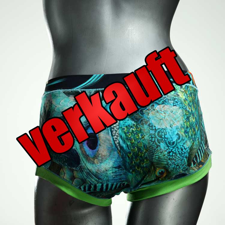 handgemachte süße ökologische gemusterte Hotpant aus Biobaumwolle, Unterwäsche für Damen