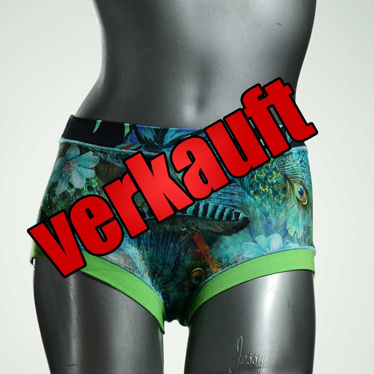 handgemachte süße ökologische gemusterte Hotpant aus Biobaumwolle, Unterwäsche für Damen