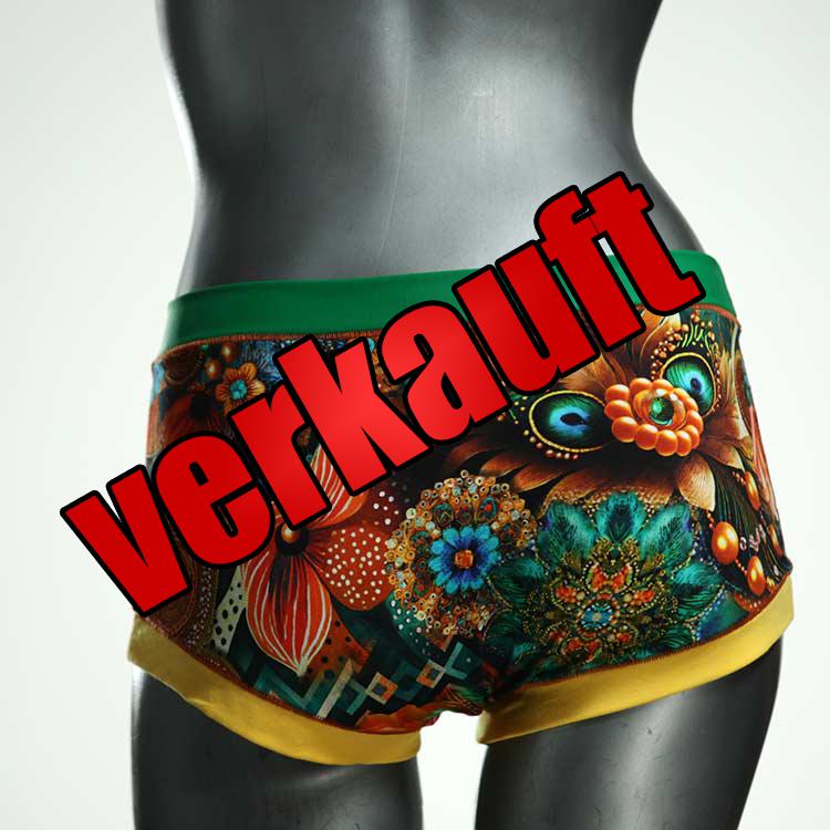 bunte günstige gemusterte ökologische Hotpant aus Biobaumwolle, Unterwäsche für Damen
