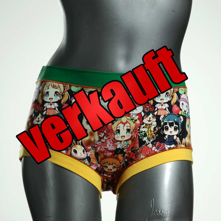 bunte günstige gemusterte ökologische Hotpant aus Biobaumwolle, Unterwäsche für Damen