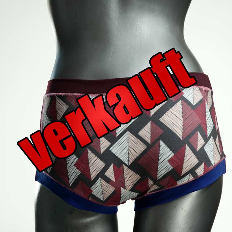 farbige nachhaltige gemusterte attraktive Hotpant aus Biobaumwolle, Unterwäsche für Damen