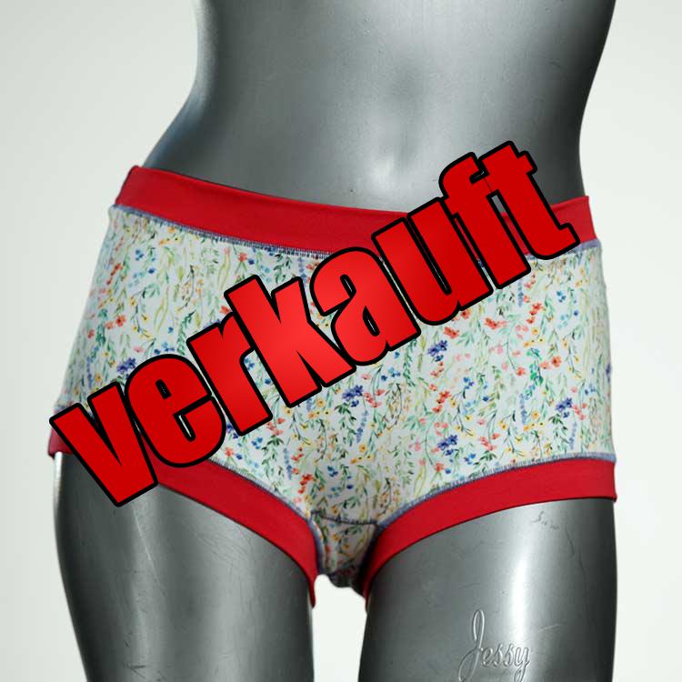 handgemachte farbige gemusterte bequeme Hotpant aus Biobaumwolle, Unterwäsche für Damen