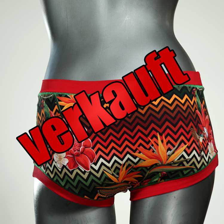 günstige farbige handgemachte preiswerte Hotpant aus Biobaumwolle, Unterwäsche für Damen