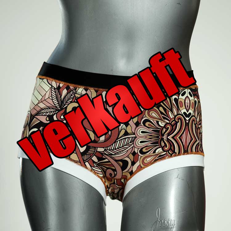 handgemachte gemusterte farbige süße Hotpant aus Biobaumwolle, Unterwäsche für Damen