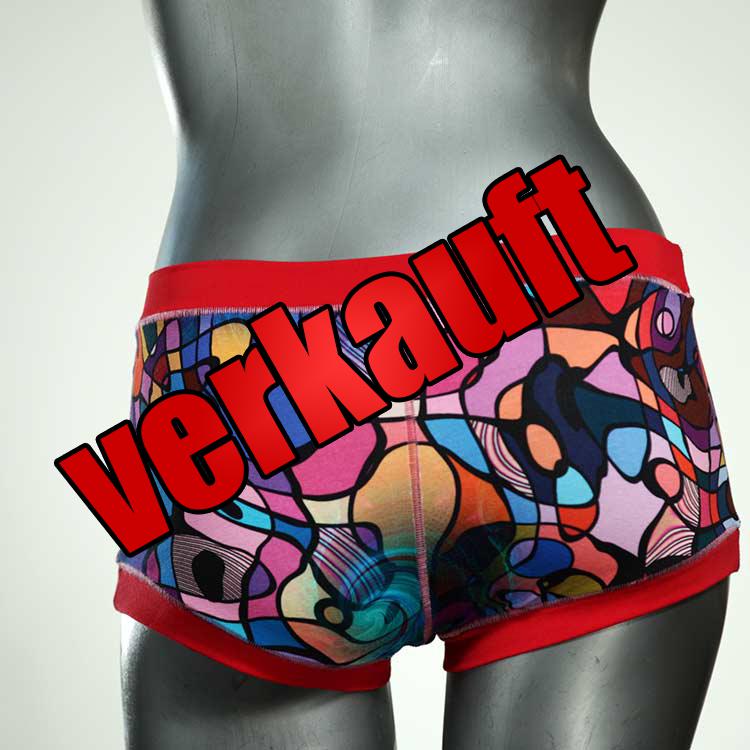 preiswerte nachhaltige gemusterte farbige Hotpant aus Biobaumwolle, Unterwäsche für Damen
