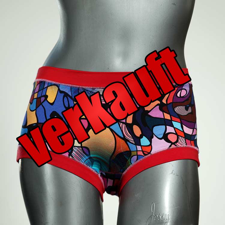 preiswerte nachhaltige gemusterte farbige Hotpant aus Biobaumwolle, Unterwäsche für Damen