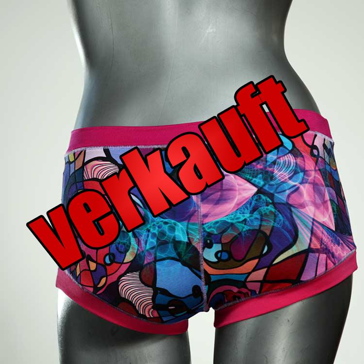 handgemachte nachhaltige farbige süße Hotpant aus Biobaumwolle, Unterwäsche für Damen