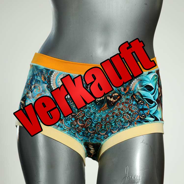 farbige preiswerte gemusterte bunte Hotpant aus Biobaumwolle, Unterwäsche für Damen