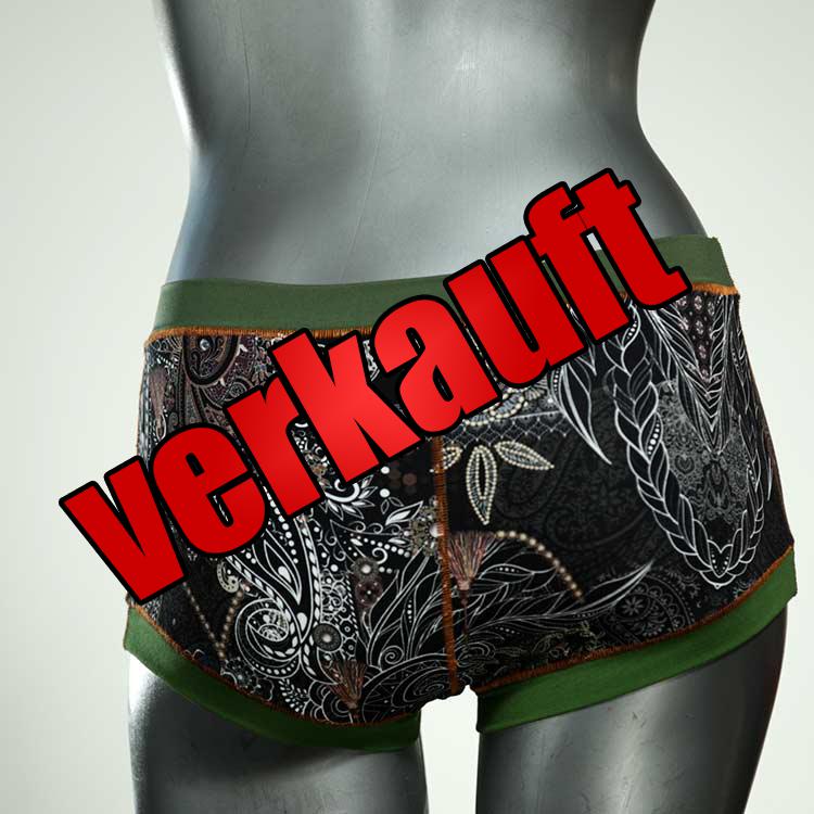 schöne handgemachte farbige bequeme Hotpant aus Biobaumwolle, Unterwäsche für Damen