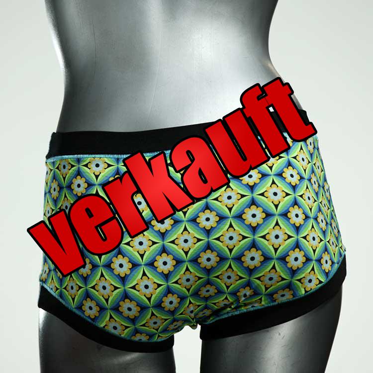 günstige gemusterte handgemachte nachhaltige Hotpant aus Biobaumwolle, Unterwäsche für Damen