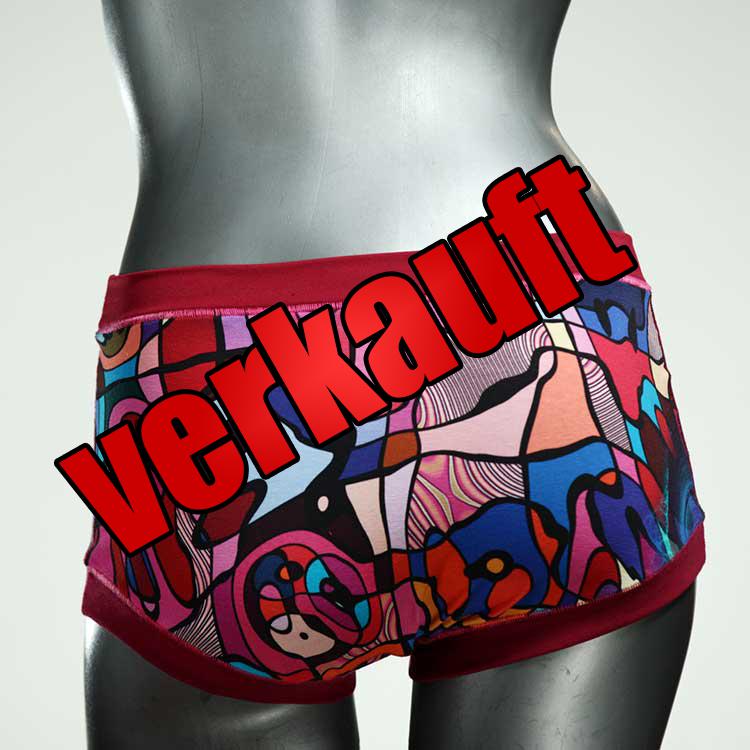farbige nachhaltige bunte schöne Hotpant aus Biobaumwolle, Unterwäsche für Damen