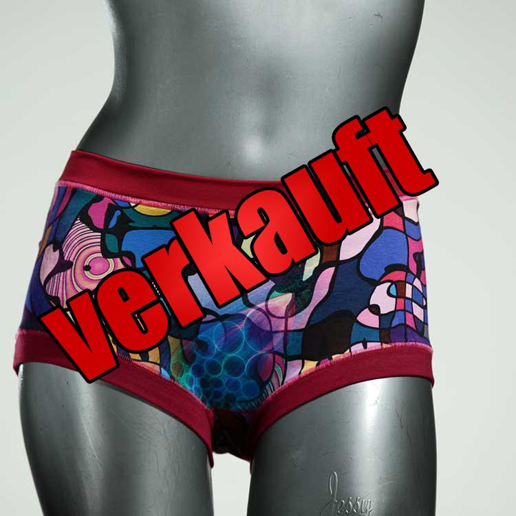 farbige nachhaltige bunte schöne Hotpant aus Biobaumwolle, Unterwäsche für Damen