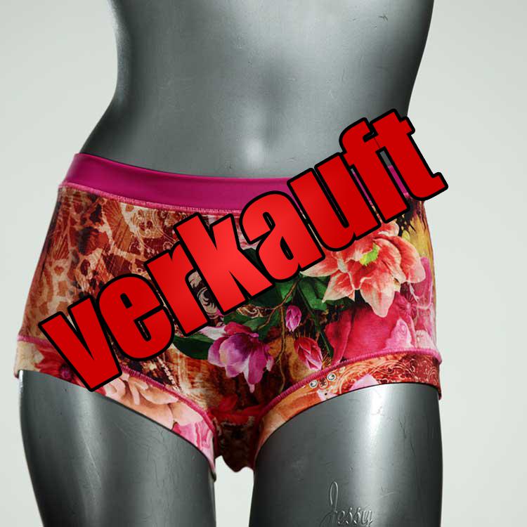 gemusterte ökologische handgemachte bunte Hotpant aus Biobaumwolle, Unterwäsche für Damen