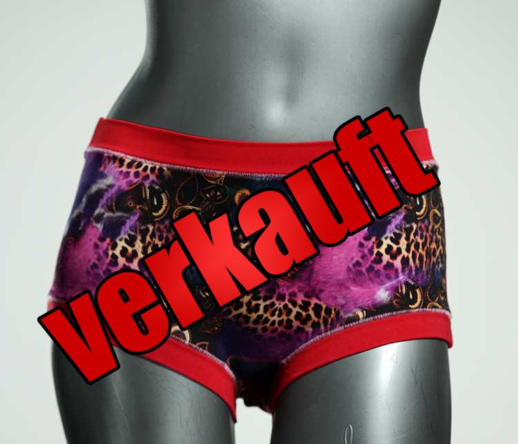 farbige ökologische bunte handgemachte Hotpant aus Biobaumwolle, Unterwäsche für Damen