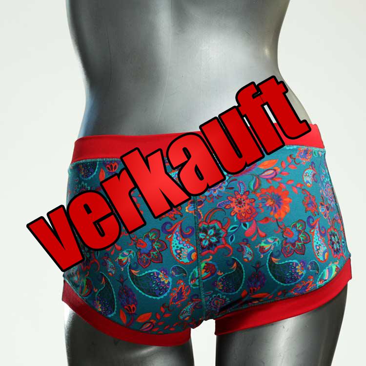 attraktive bunte gemusterte günstige Hotpant aus Biobaumwolle, Unterwäsche für Damen