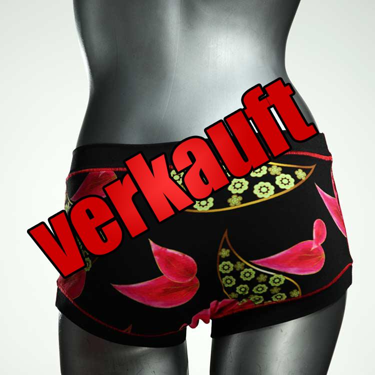 farbige süße schöne gemusterte Hotpant aus Biobaumwolle, Unterwäsche für Damen