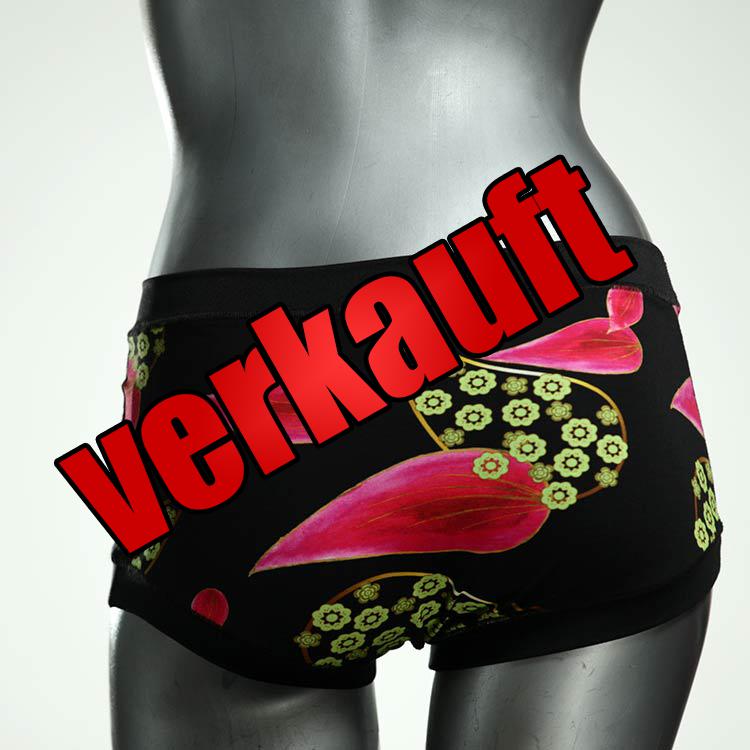 ökologische bunte gemusterte handgemachte Hotpant aus Biobaumwolle, Unterwäsche für Damen