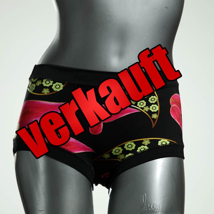 ökologische bunte gemusterte handgemachte Hotpant aus Biobaumwolle, Unterwäsche für Damen