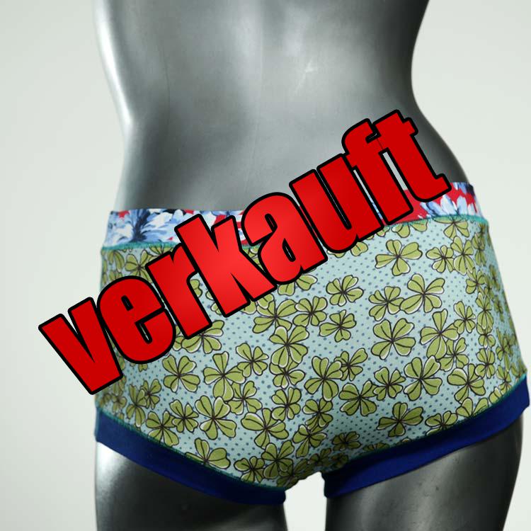 farbige ökologische bunte bequeme Hotpant aus Biobaumwolle, Unterwäsche für Damen