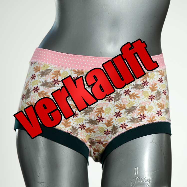 ökologische attraktive gemusterte bequeme Hotpant aus Biobaumwolle, Unterwäsche für Damen