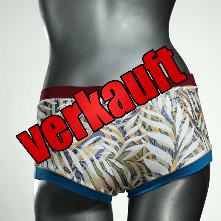 bunte ökologische farbige gemusterte Hotpant aus Biobaumwolle, Unterwäsche für Damen