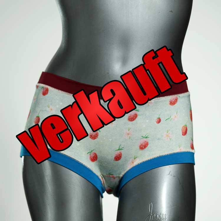 bunte ökologische farbige gemusterte Hotpant aus Biobaumwolle, Unterwäsche für Damen