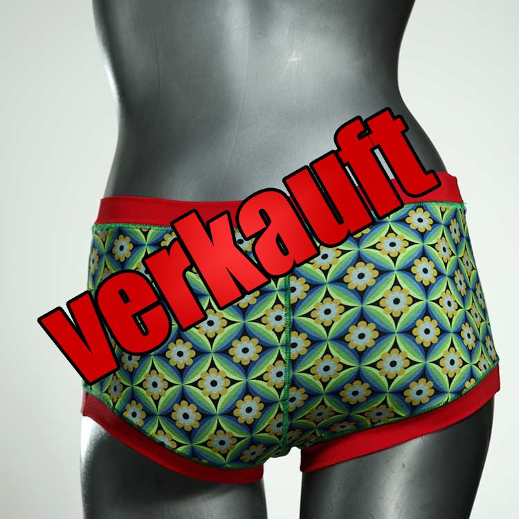 farbige handgemachte süße ökologische Hotpant aus Biobaumwolle, Unterwäsche für Damen