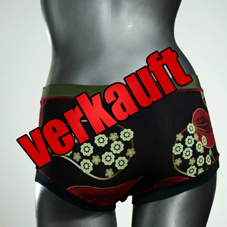 handgemachte nachhaltige günstige bunte Hotpant aus Biobaumwolle, Unterwäsche für Damen