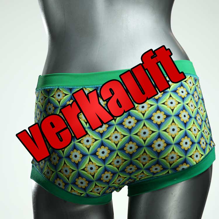farbige schöne gemusterte attraktive Hotpant aus Biobaumwolle, Unterwäsche für Damen