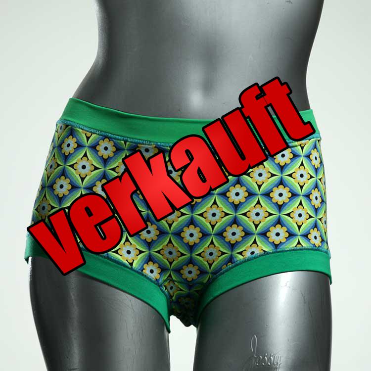 farbige schöne gemusterte attraktive Hotpant aus Biobaumwolle, Unterwäsche für Damen
