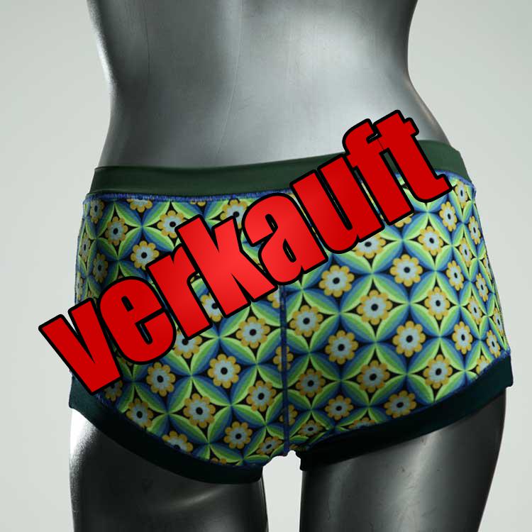 bunte schöne nachhaltige gemusterte Hotpant aus Biobaumwolle, Unterwäsche für Damen