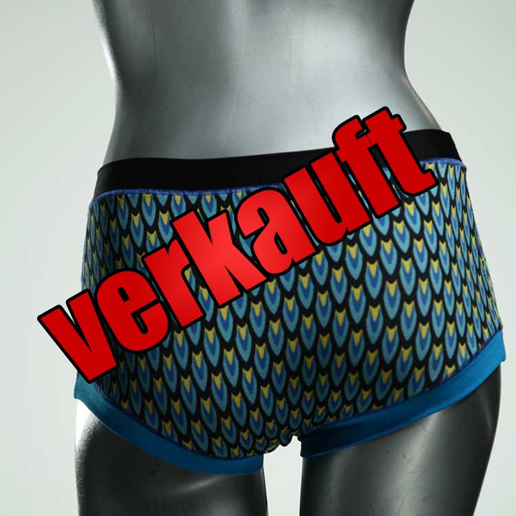 sexy bunte handgemachte farbige Hotpant aus Biobaumwolle, Unterwäsche für Damen