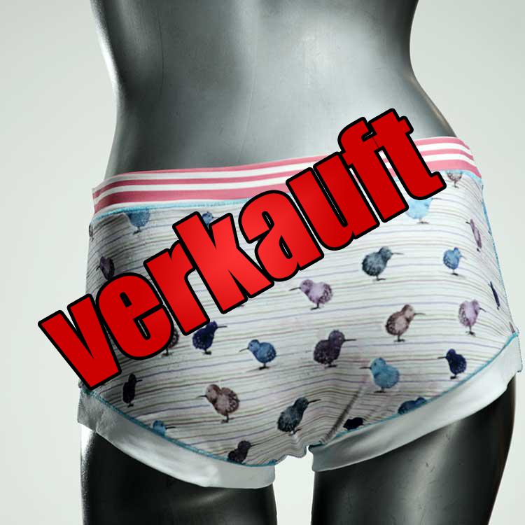 ökologische sexy gemusterte bunte Hotpant aus Biobaumwolle, Unterwäsche für Damen