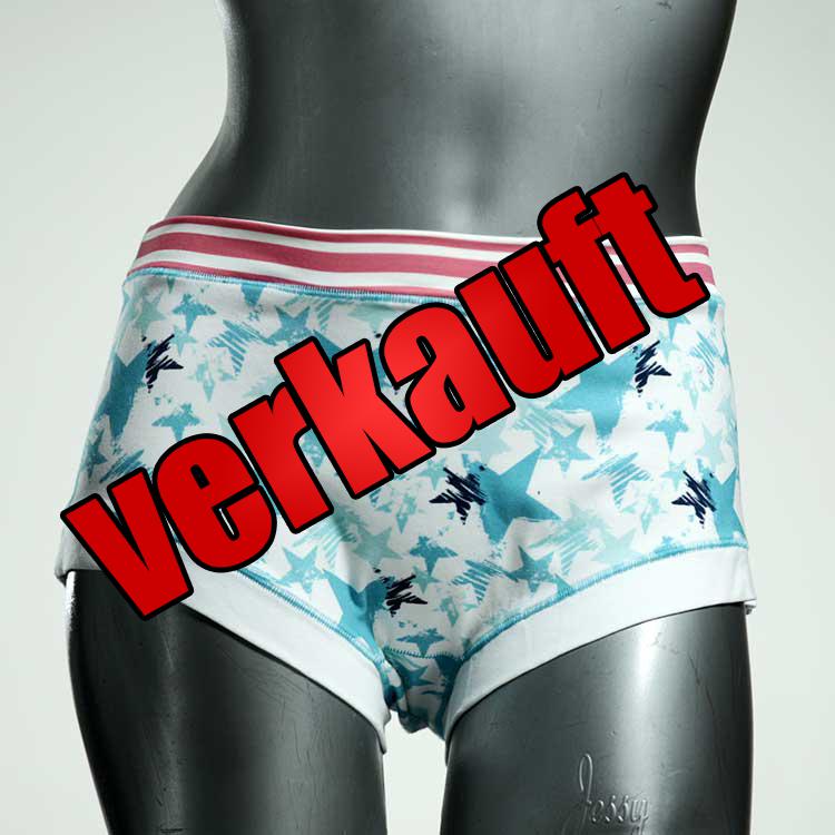 ökologische sexy gemusterte bunte Hotpant aus Biobaumwolle, Unterwäsche für Damen