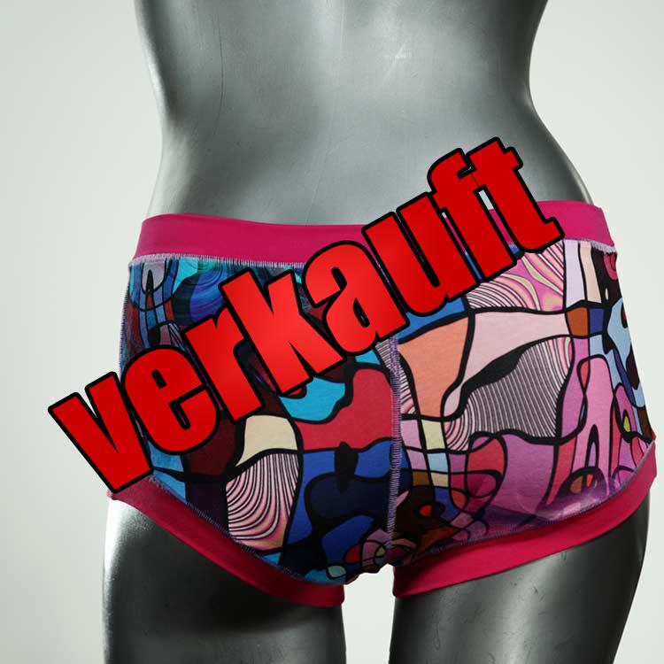 attraktive gemusterte farbige bunte Hotpant aus Biobaumwolle, Unterwäsche für Damen