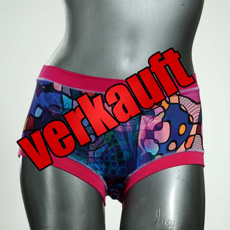 attraktive gemusterte farbige bunte Hotpant aus Biobaumwolle, Unterwäsche für Damen