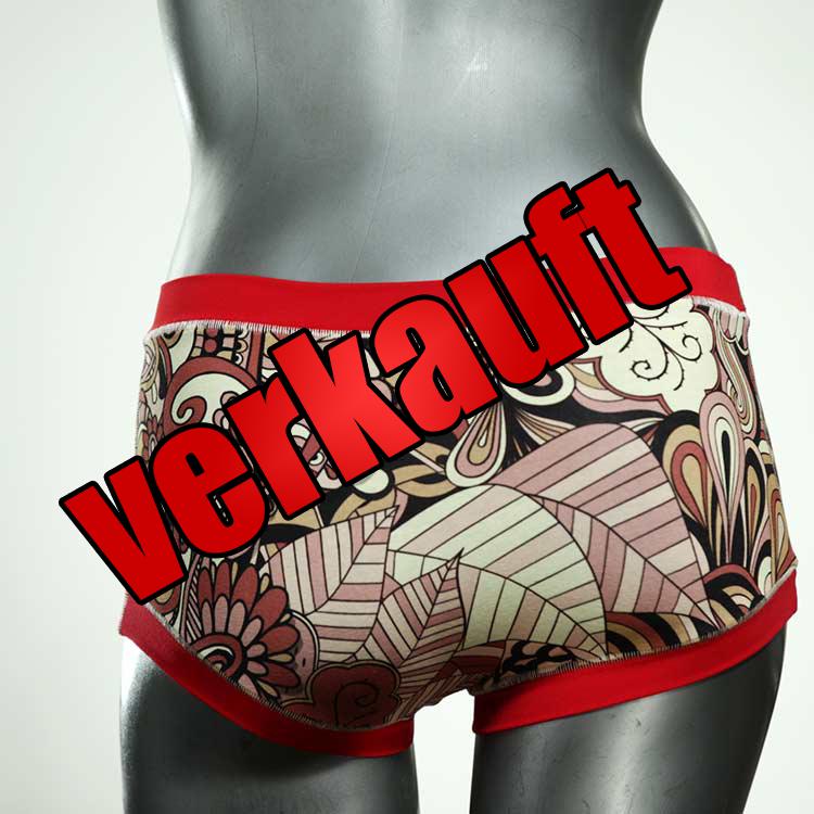 ökologische handgemachte gemusterte schöne Hotpant aus Biobaumwolle, Unterwäsche für Damen
