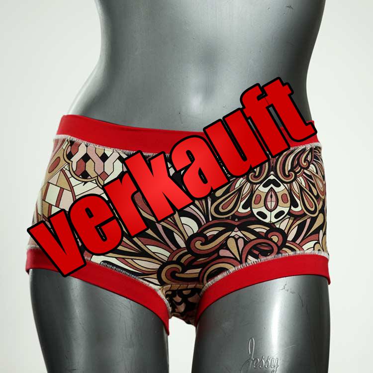 ökologische handgemachte gemusterte schöne Hotpant aus Biobaumwolle, Unterwäsche für Damen