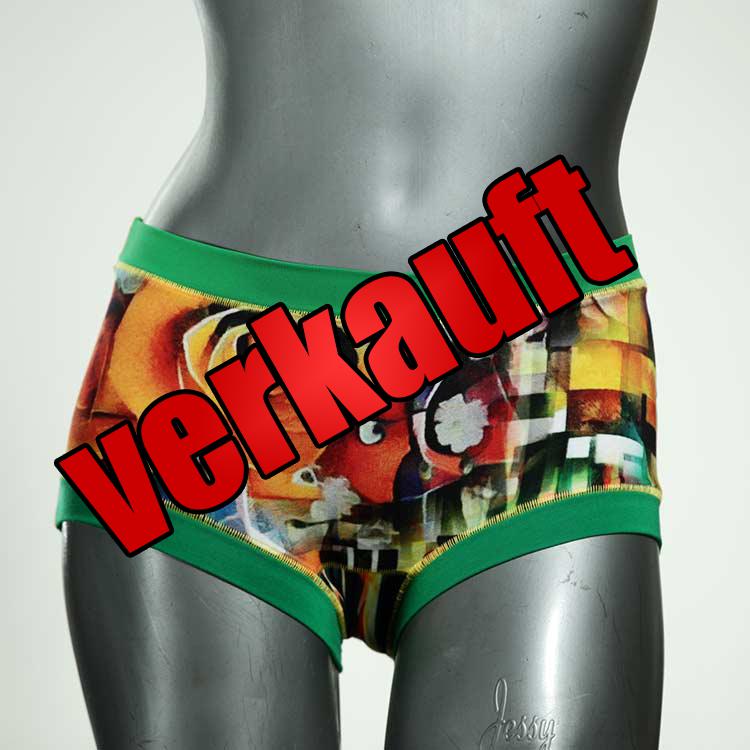 farbige günstige schöne handgemachte Hotpant aus Biobaumwolle, Unterwäsche für Damen